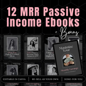 MRR Passive Income eBook Bundle, master resell rights, private label rights, plr ebook