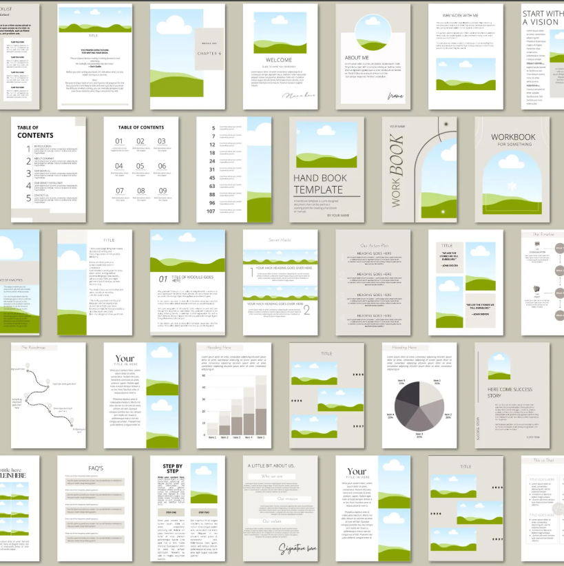 Canva eBook Template, Course WorkBook Template, How to Create e-Book, 250 page book Template - Image 6