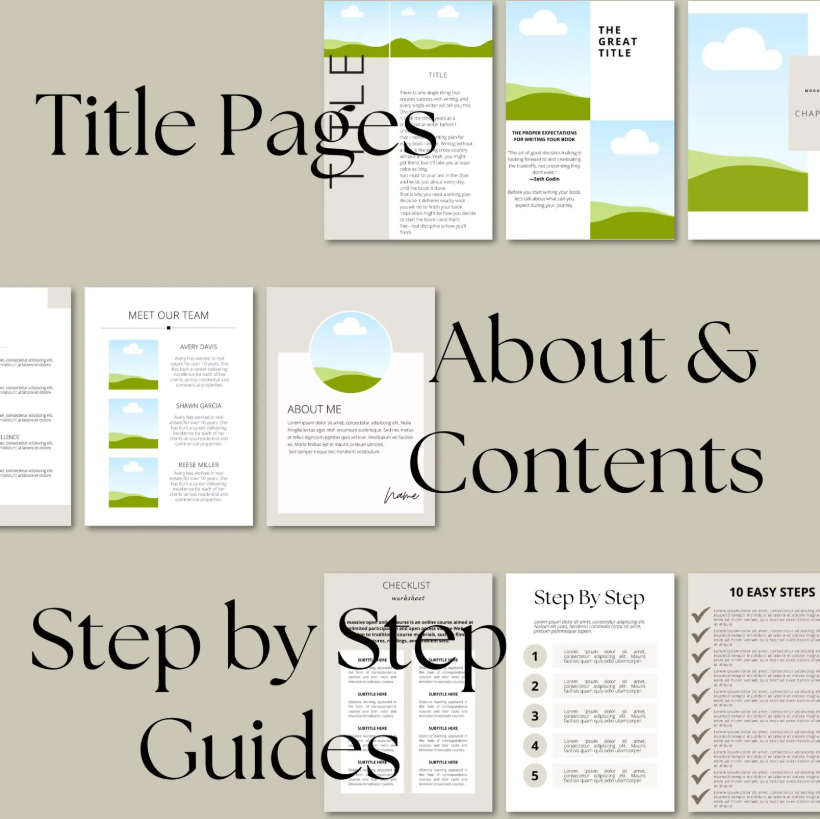 Canva eBook Template, Course WorkBook Template, How to Create e-Book, 250 page book Template - Image 3
