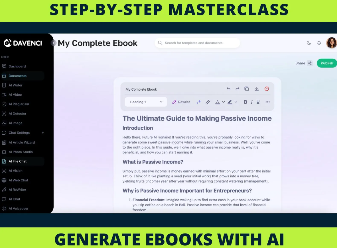 New Generate a complete eBook with AI, step-by-step Masterclass with videos - Image 4