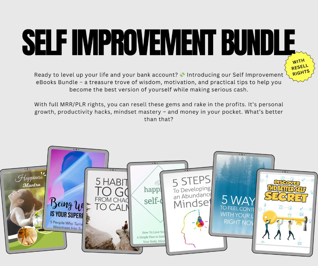 EBOOKS Self Improvement Bundle/750 Digital Books With Resell Rights/Ebook Bundle - Image 4