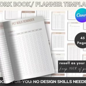 Pet Care Planner Bundle | Printable Pet Planner | PLR & MRR Resell Rights | Digital Download