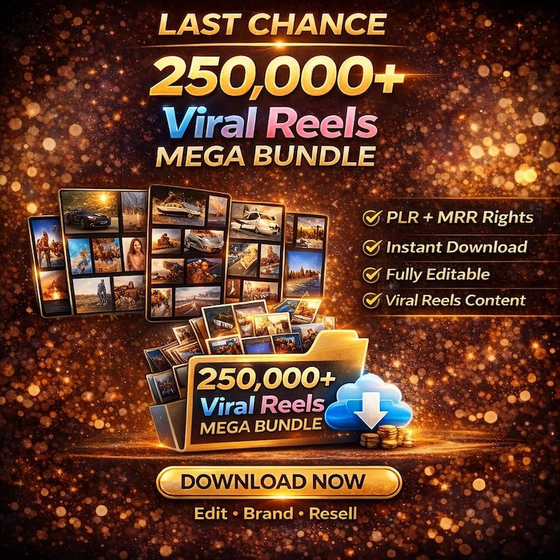 250K+ Viral Reels | Faceless Content | PLR & MRR Bundle - Image 8
