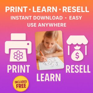 10,000+ Kids Coloring Pages Bundle | Printable Coloring Sheets | PLR & MRR Included + Bonus