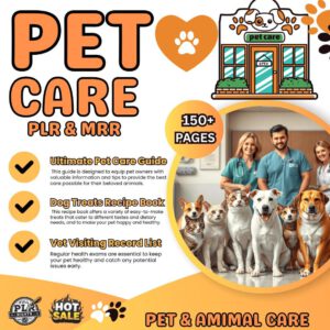 Pet Care Planner Bundle | Printable Pet Planner | PLR & MRR Resell Rights | Digital Download